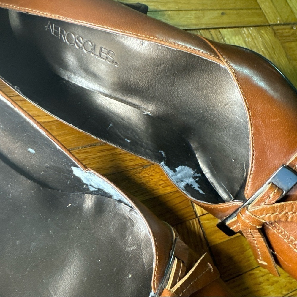 Aerosoles women’s brown bow slip on heels women’s shoes‎ size 8.5 - Picture 5 of 5